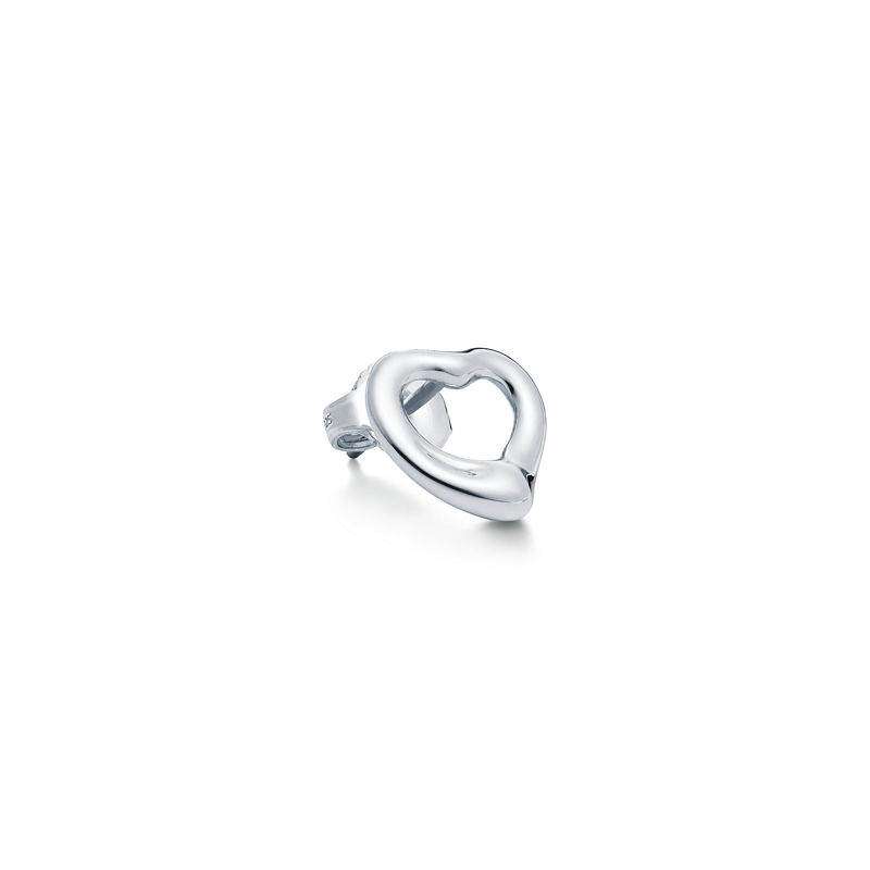 Tiffany & Co. Elsa Peretti® Pendientes de botón Open Heart en plata 11 mm Último día
