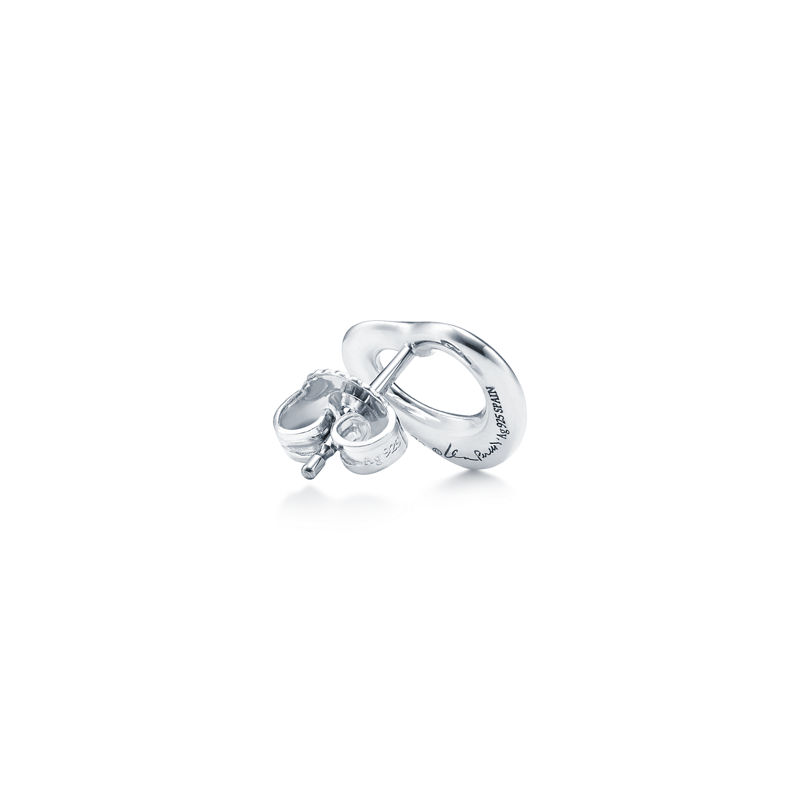 Tiffany & Co. Elsa Peretti® Pendientes de botón Open Heart en plata 11 mm Último día