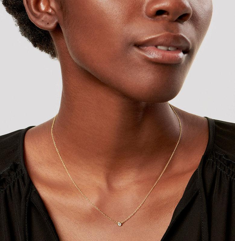 Tiffany & Co. Elsa Peretti® Colgante con un único diamante Diamonds by the Yard® en oro amarillo Oferta especial de fábrica