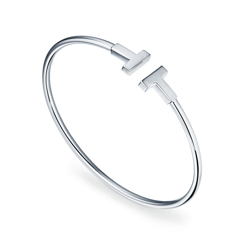 Tiffany & Co. Tiffany T Pulsera Wire de oro blanco Grandes descuentos