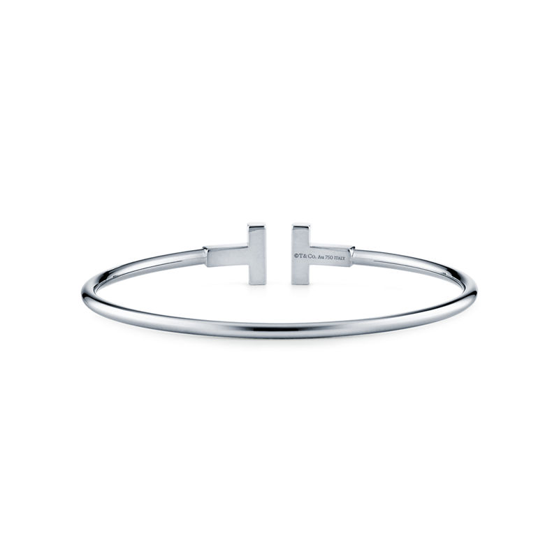 Tiffany & Co. Tiffany T Pulsera Wire de oro blanco Grandes descuentos