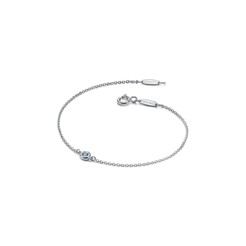 Tiffany & Co. Elsa Peretti® Pulsera de aguamarina Color by the Yard en plata Envío internacional gratuito