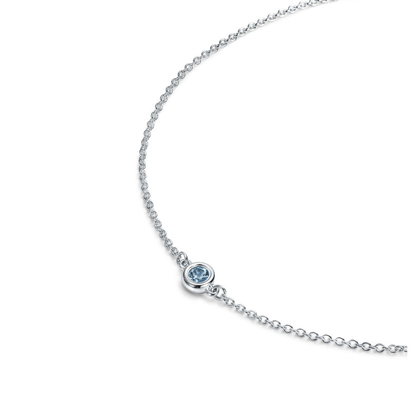Tiffany & Co. Elsa Peretti® Pulsera de aguamarina Color by the Yard en plata Envío internacional gratuito