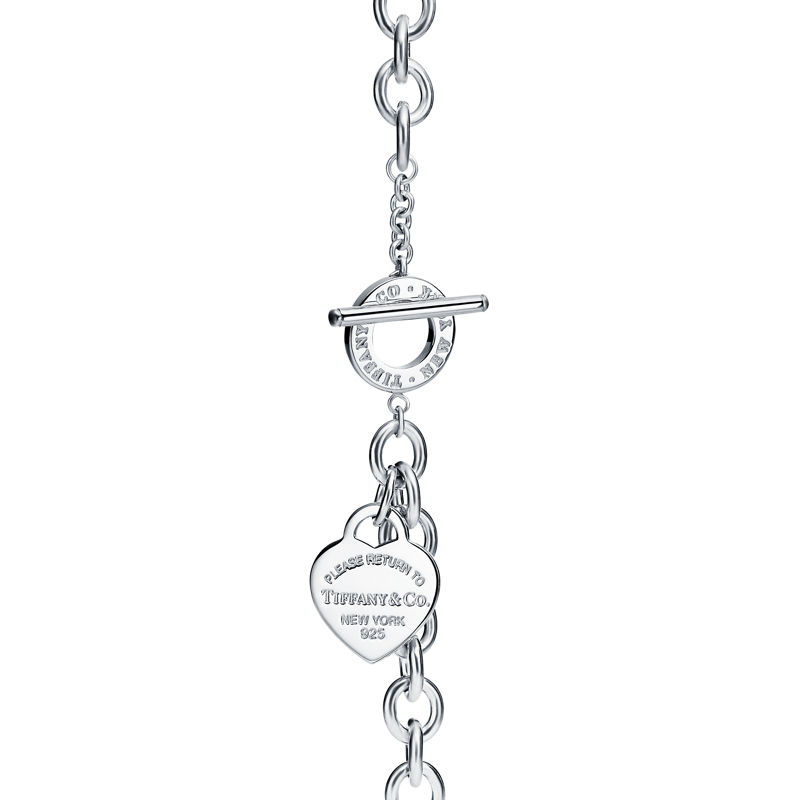 Tiffany & Co. Return to Tiffany™ ​Pulsera con insignia de corazón y cierre tipo pasador ​ en plata Ahorra y exporta
