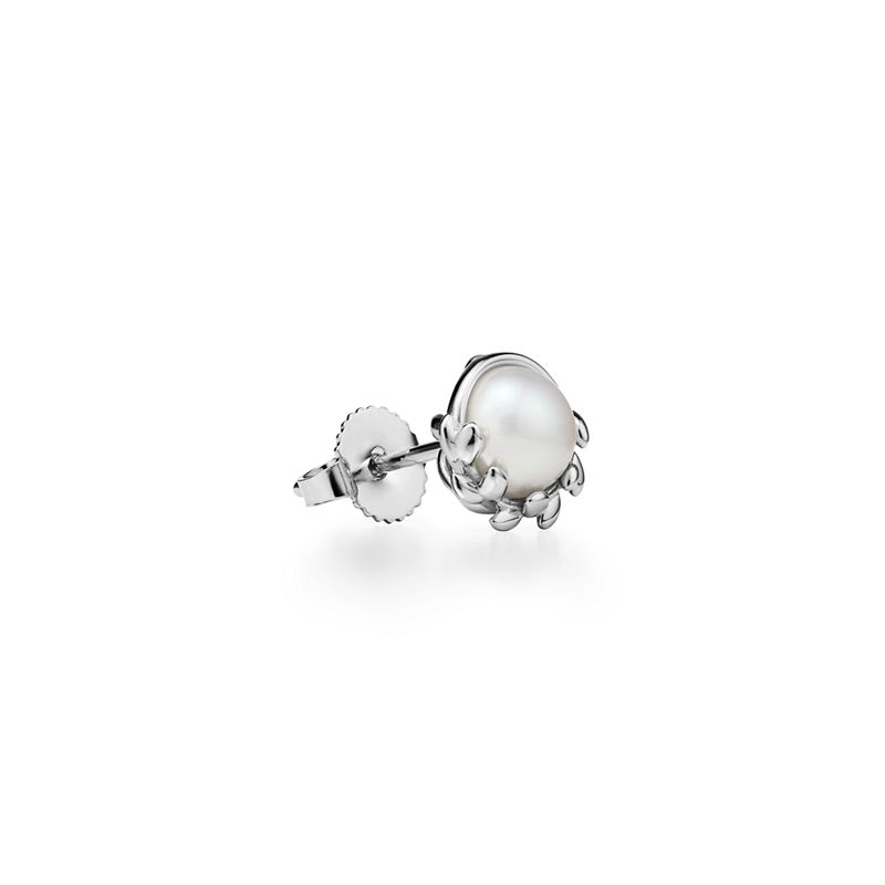 Tiffany & Co. Paloma Picasso® Pendientes de botón Olive Leaf de plata de ley con perlas Libre de impuestos