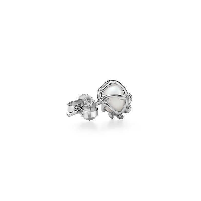 Tiffany & Co. Paloma Picasso® Pendientes de botón Olive Leaf de plata de ley con perlas Libre de impuestos