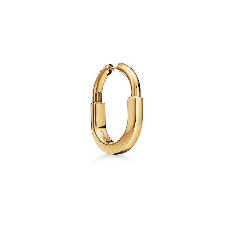 Tiffany & Co. Tiffany Lock Pendientes de oro amarillo tamaño mediano Ofertas especiales
