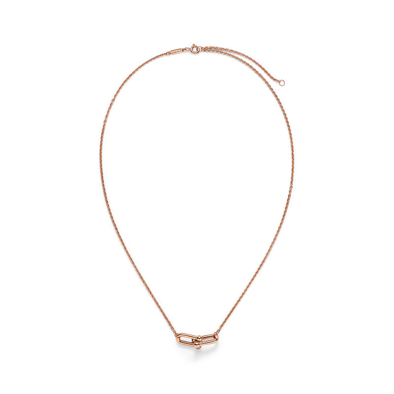 Tiffany & Co. Tiffany HardWear Colgante de eslabones dobles pequeños de oro rosa Gran oferta