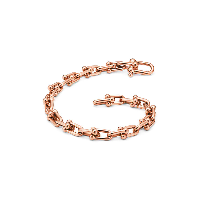 Tiffany & Co. Tiffany HardWear Pulsera de eslabones pequeños de oro rosa Rebajas baratas