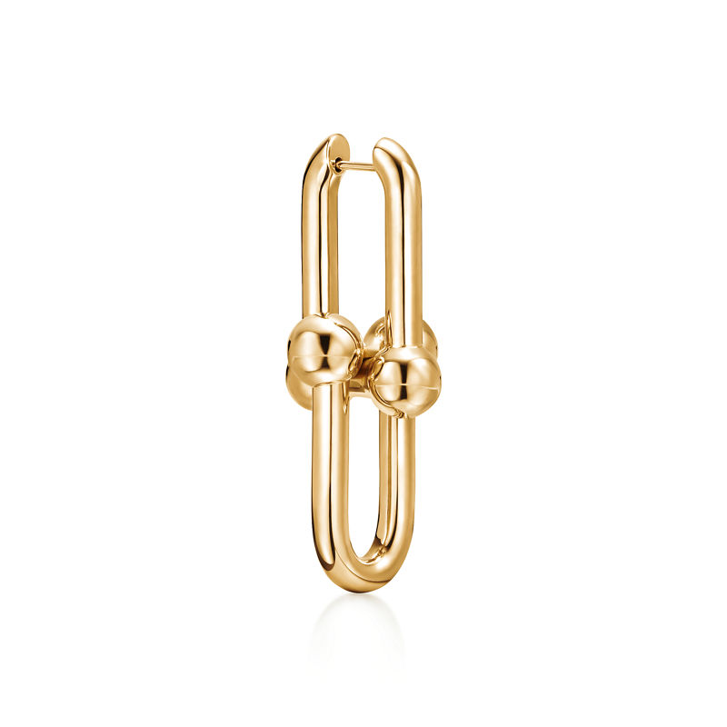 Tiffany & Co. Tiffany HardWear Pendientes de eslabones extragrandes de oro amarillo Liquidación