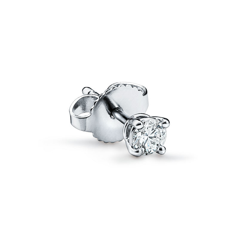 Tiffany & Co. Tiffany Solitaire Pendientes de botón de diamante en platino En oferta