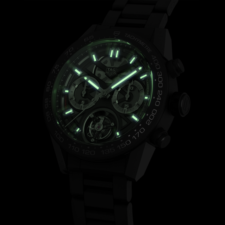 TAG Heuer TAG Heuer Carrera Chronograph Tourbillon Automático 45 mm Cerámica CAR5A90.BH0742 Oferta especial de fábrica