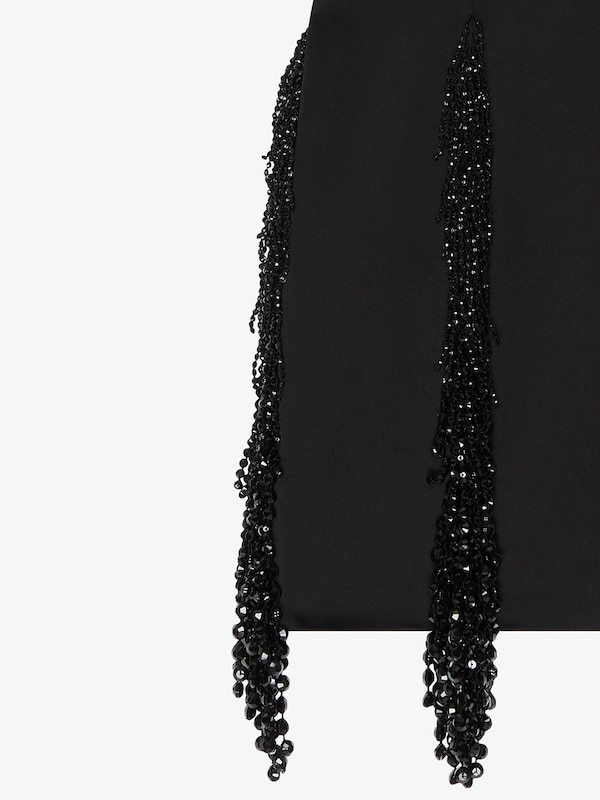 Givenchy Strapless dress in crepe satin with crystal fringes Liquidación