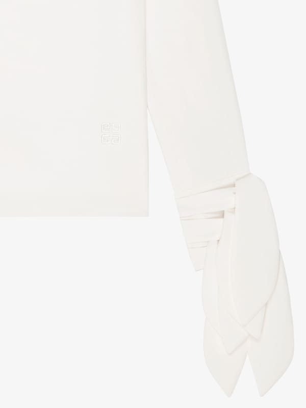 Givenchy Blouse with bows in poplin and 4G embroidery Libre de impuestos