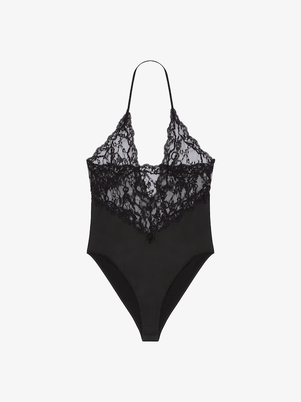 Givenchy Bodysuit in chandelier lace and jersey Ofertas especiales