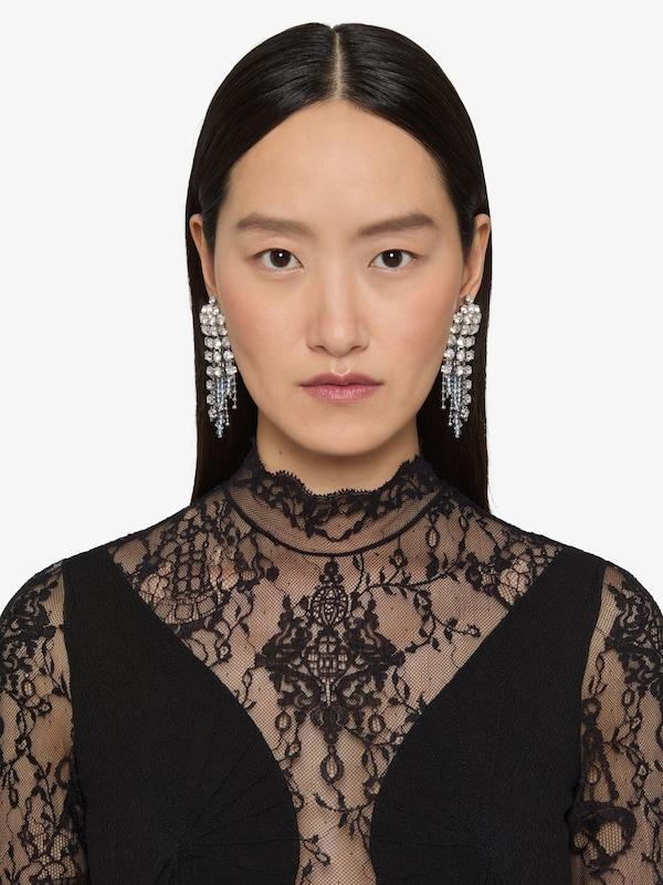 Givenchy Crystal Bow earrings in metal with crystals and pearls Precio ultrabajo