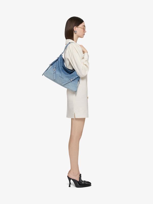 Givenchy Medium Voyou bag in gradient denim Promoción por tiempo limitado
