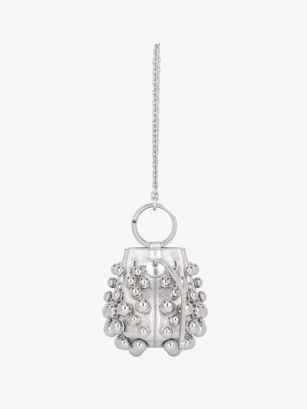 Givenchy Mini Pumpkin bag in leather with embroidered pearls En línea