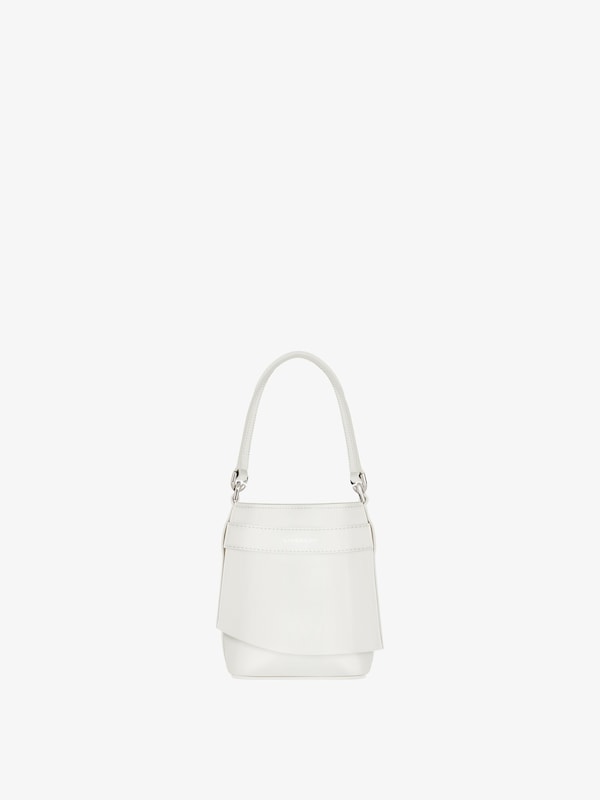 Givenchy Micro Shark Lock bucket bag in Box leather Rebajas