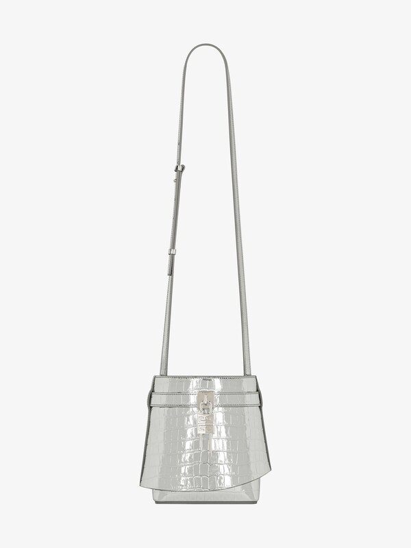 Givenchy Shark Lock bucket bag in crocodile effect leather Venta caliente