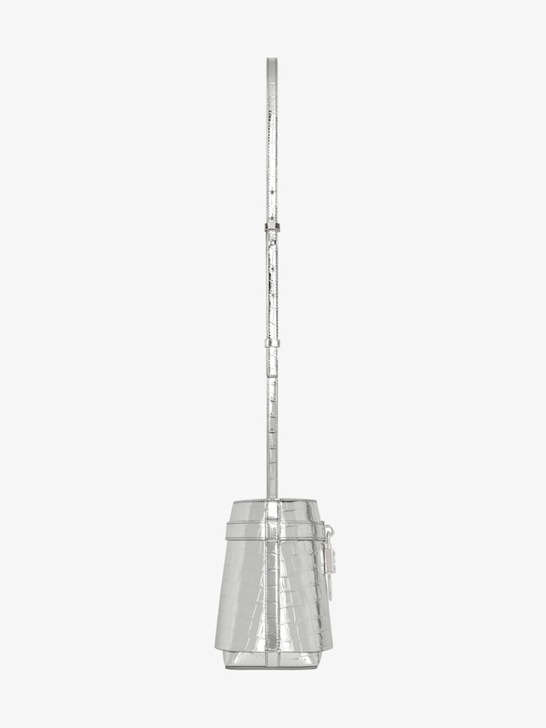 Givenchy Shark Lock bucket bag in crocodile effect leather Venta caliente