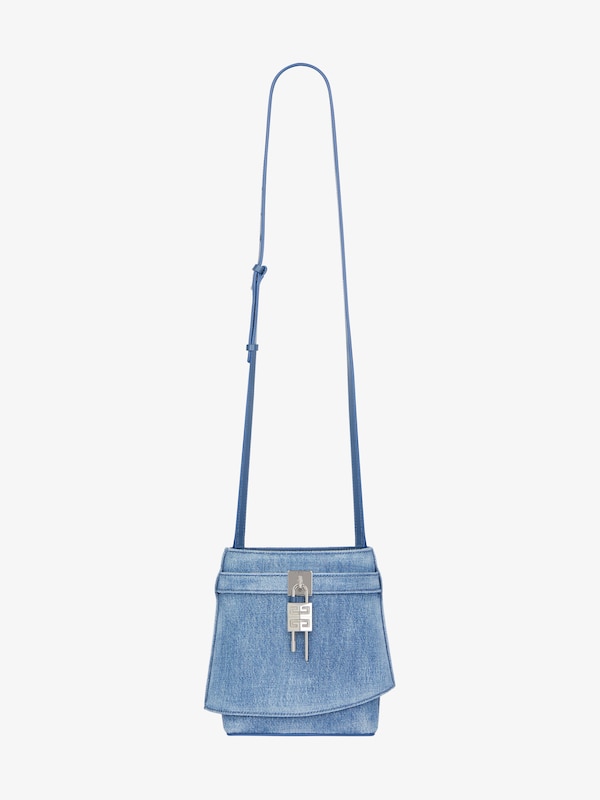 Givenchy Shark Lock bucket bag in washed denim Rebajas baratas