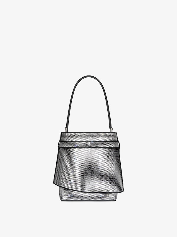 Givenchy Shark Lock bucket bag in leather with strass Descuento