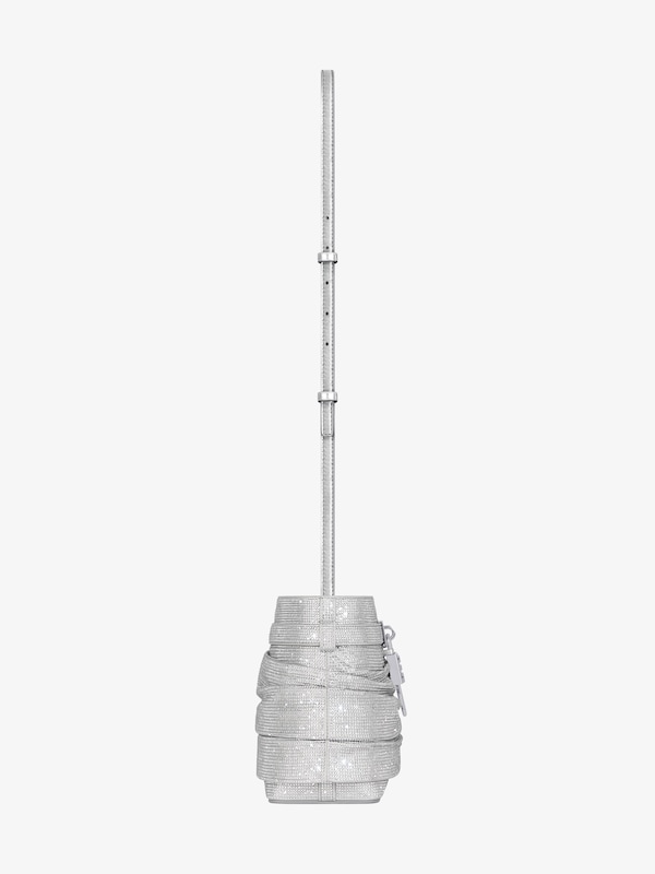 Givenchy Shark Lock bucket bag in satin with strass Tienda