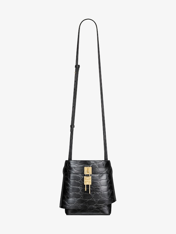 Givenchy Shark Lock bucket bag in crocodile effect leather Tienda