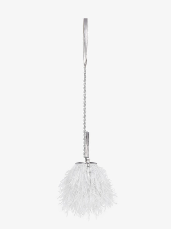 Givenchy Micro Shark Lock bucket bag in satin with feathers Liquidación