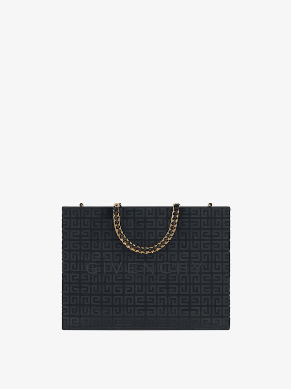 Givenchy Medium G-Tote shopping bag in 4G embroidery with chain Promoción trimestral