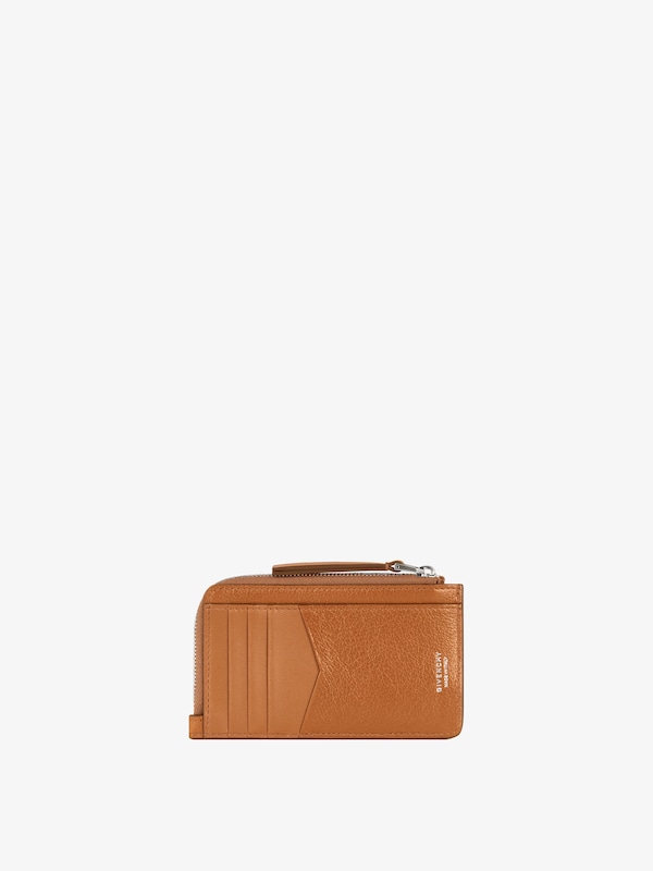 Givenchy Voyou zipped card holder in leather En línea