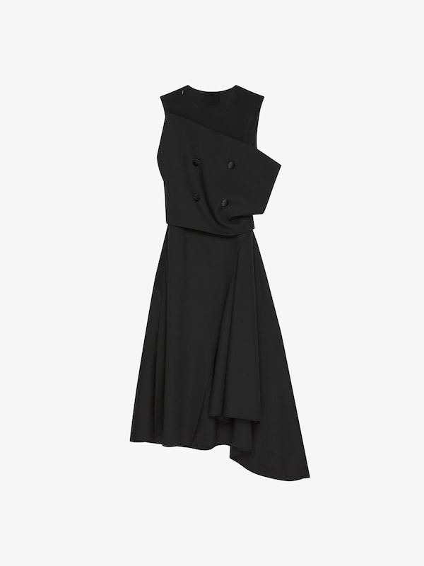 Givenchy Asymmetric dress in wool and mohair with plaston Ofertas