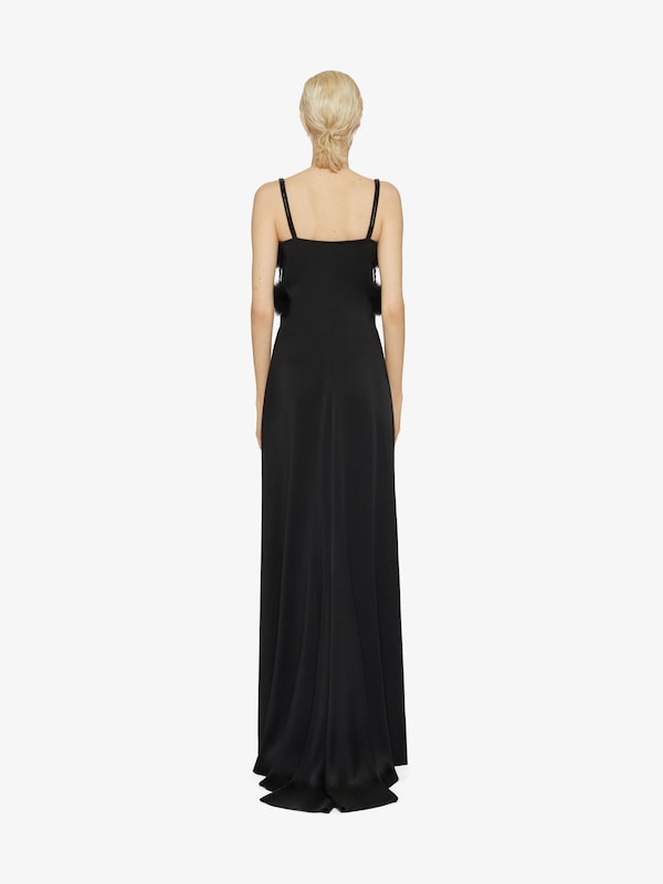 Givenchy Evening dress in satin with pompoms and crystals Gran oferta