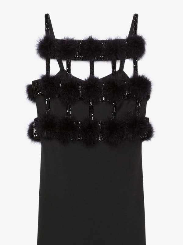 Givenchy Evening dress in satin with pompoms and crystals Gran oferta