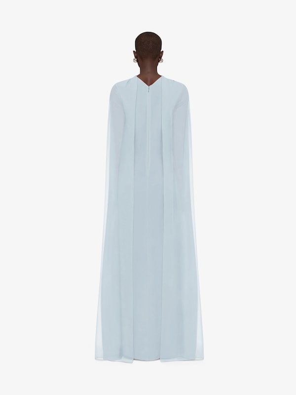 Givenchy Evening cape dress in silk georgette with pearls Rebajas baratas