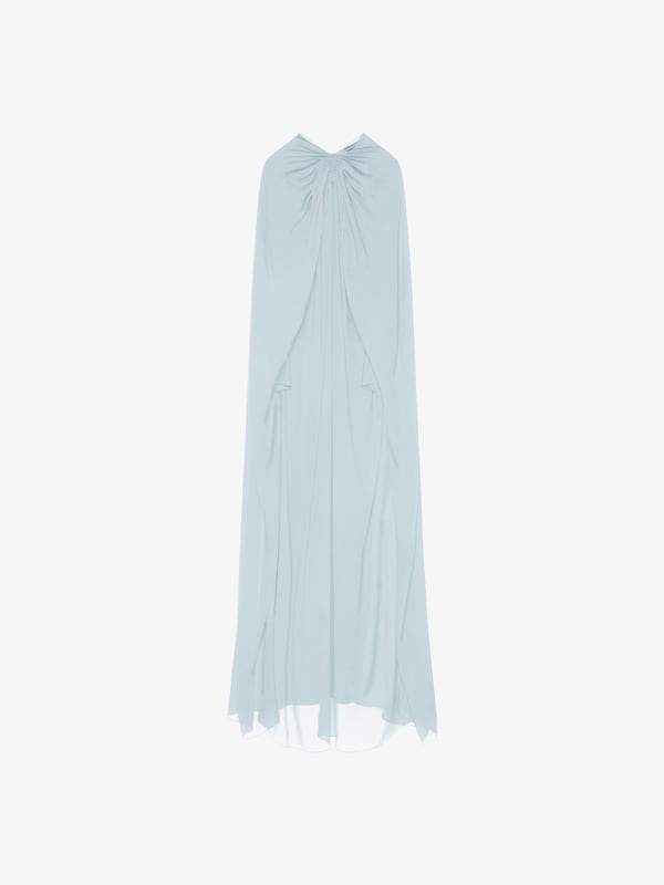 Givenchy Evening cape dress in silk georgette with pearls Rebajas baratas