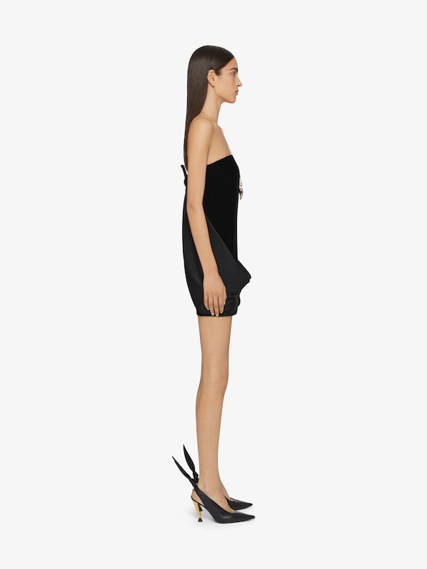 Givenchy Bi-material bustier draped dress Descuento