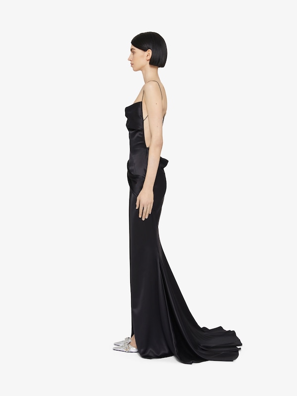 Givenchy Evening draped dress in satin with crystals Tienda