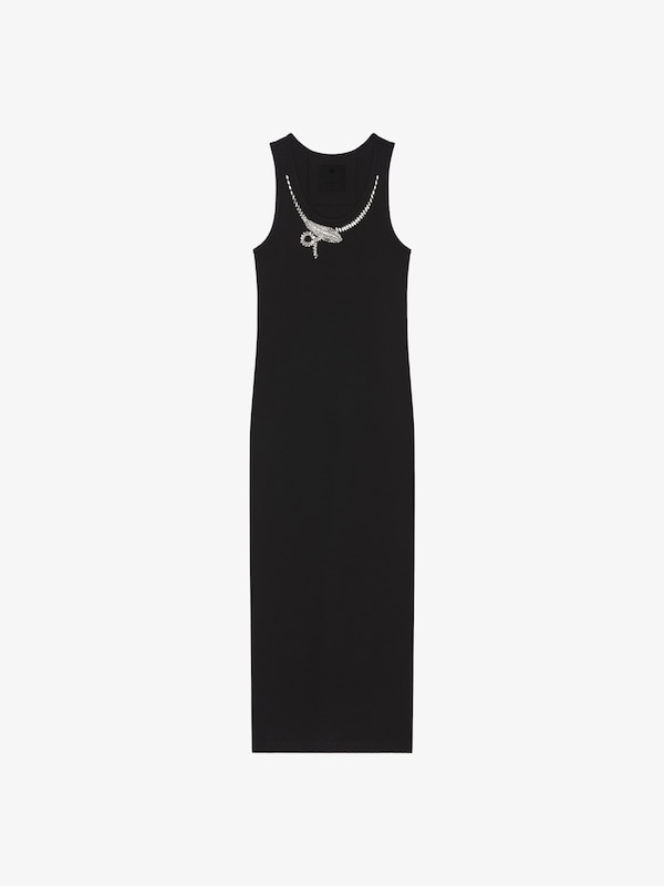 Givenchy Dress in jersey with crystals snake embroideries Tienda