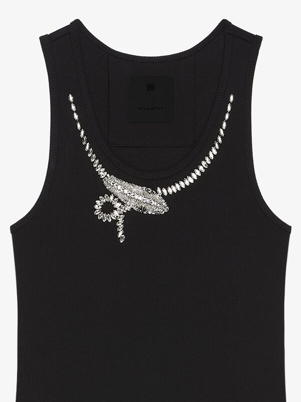Givenchy Dress in jersey with crystals snake embroideries Tienda
