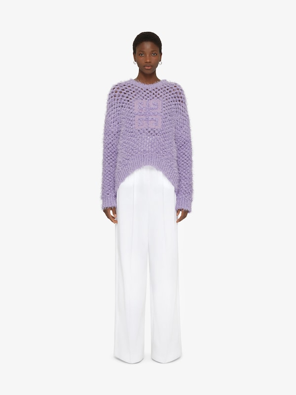 Givenchy 4G openwork sweater in wool and mohair Promoción por tiempo limitado