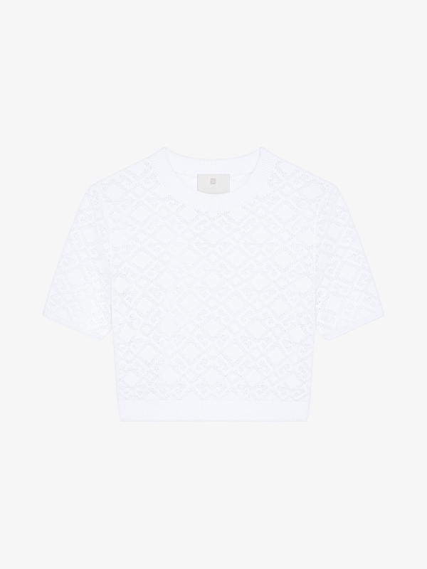 Givenchy Cropped sweater in monogram 72 jacquard Oferta especial de fábrica