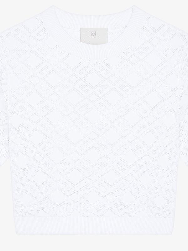 Givenchy Cropped sweater in monogram 72 jacquard Oferta especial de fábrica
