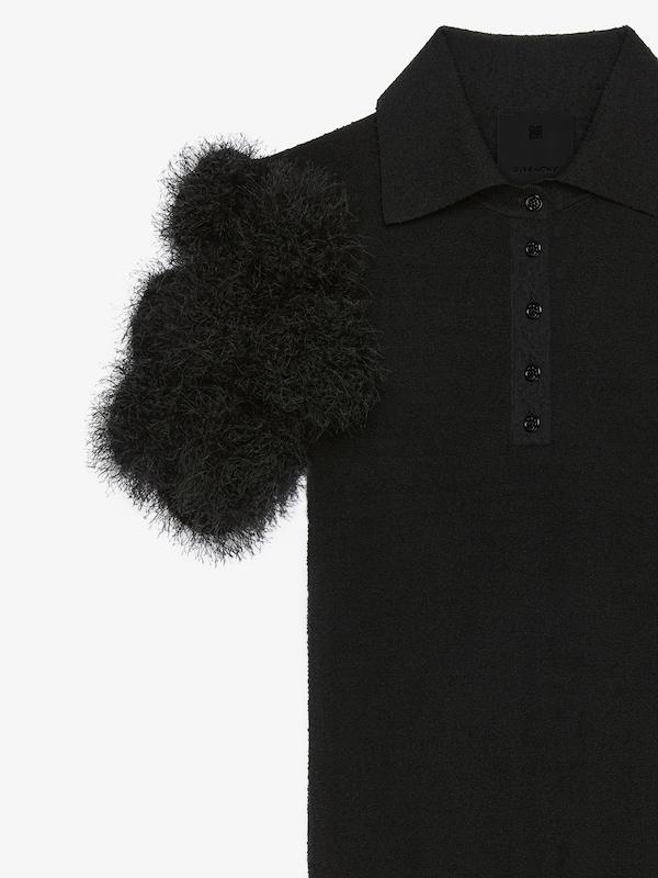 Givenchy Slim fit polo in knit with pompoms Solo queda un día