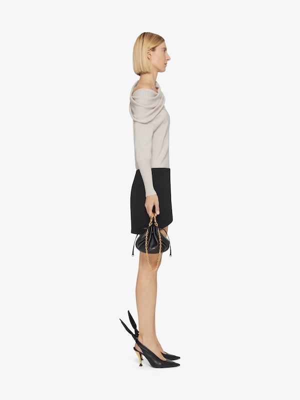 Givenchy Asymmetric draped sweater in wool and cashmere with 4G detail Liquidación