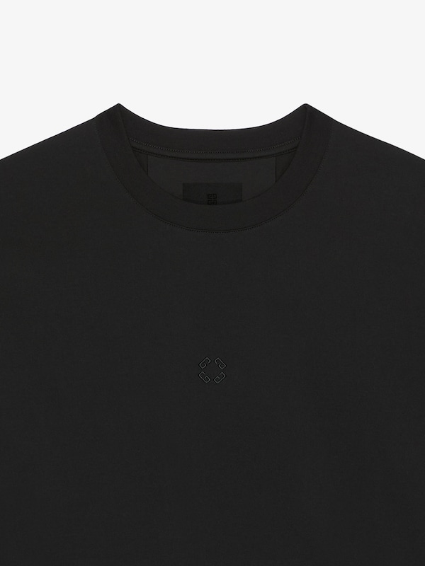 Givenchy Overlapped cropped t-shirt in cotton and python tulle En oferta