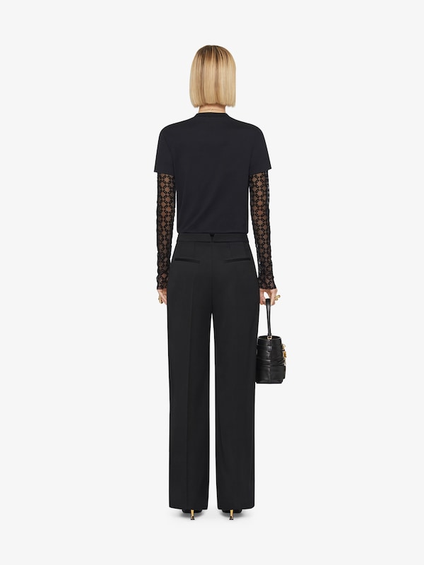 Givenchy Overlapped slim fit t-shirt in cotton and tulle monogram 72 Descuentos del mes