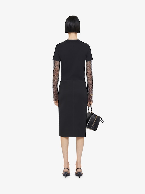Givenchy Overlapped slim fit t-shirt in cotton and lace Oferta exclusiva