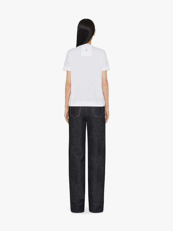 Givenchy Slim fit t-shirt in cotton with crystals snake Última moda